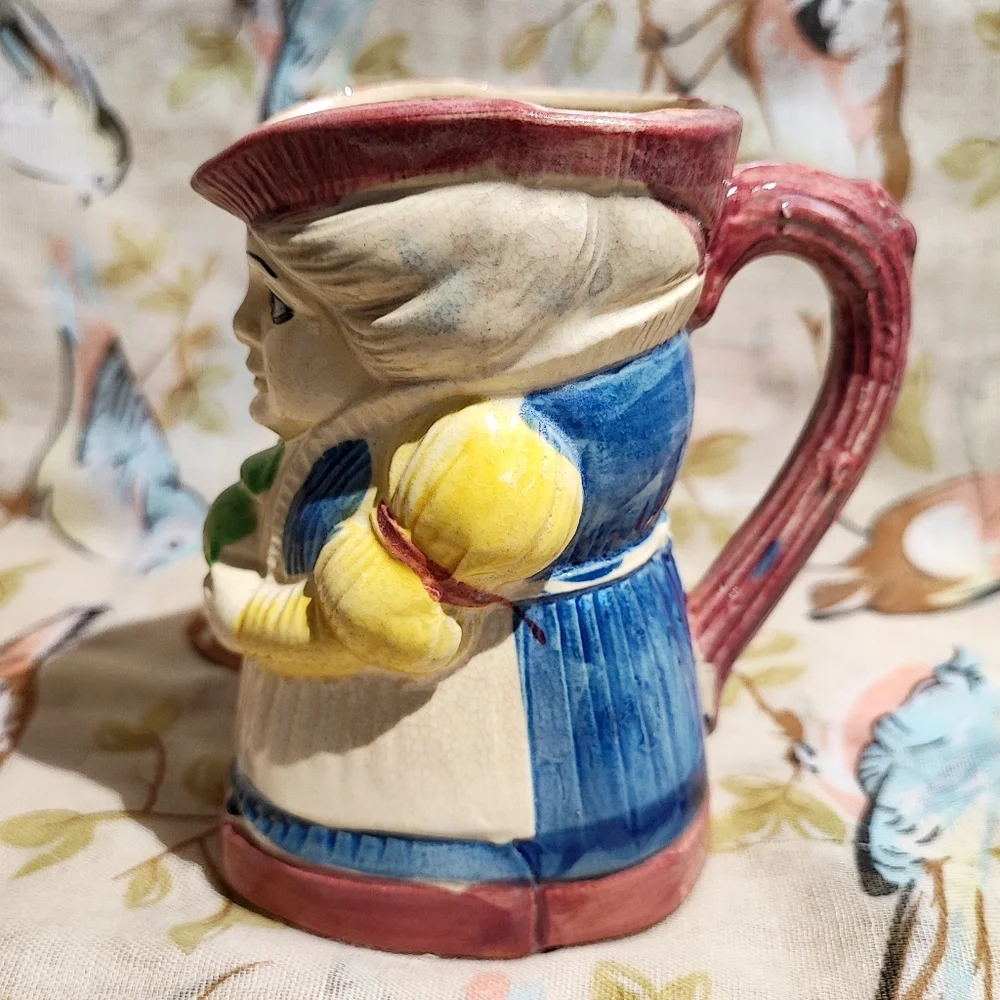 Vintage 1940's Toby Mini Mug Pitcher Jug Barware Colonial Victorian Lady Japan